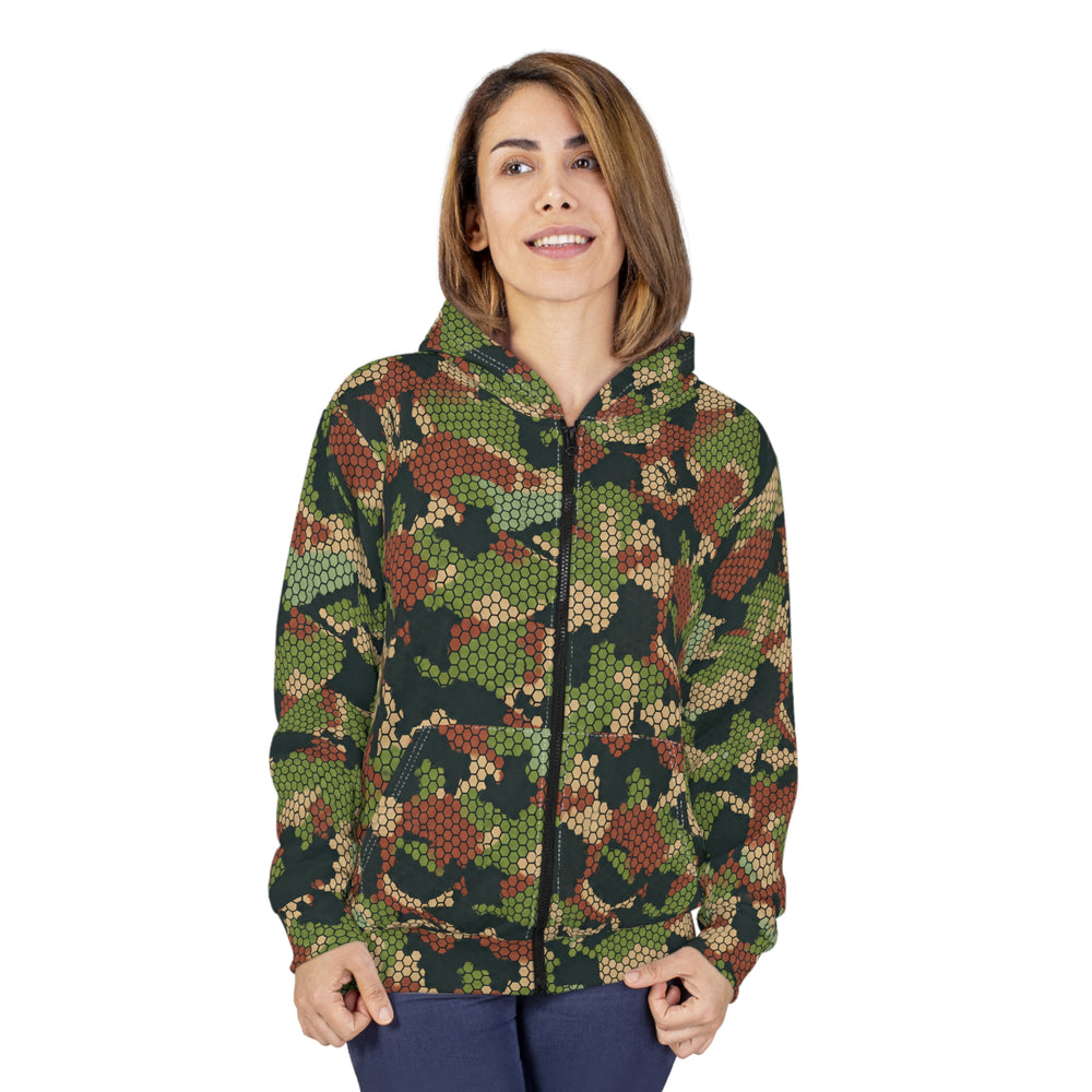 Columbian Chameleon Bicentennial Camo Unisex Zip Hoodie