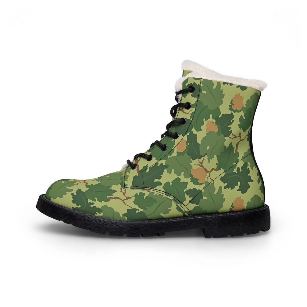 US Mitchell Wine Leaf Camo Men's Fur and Leather Boots