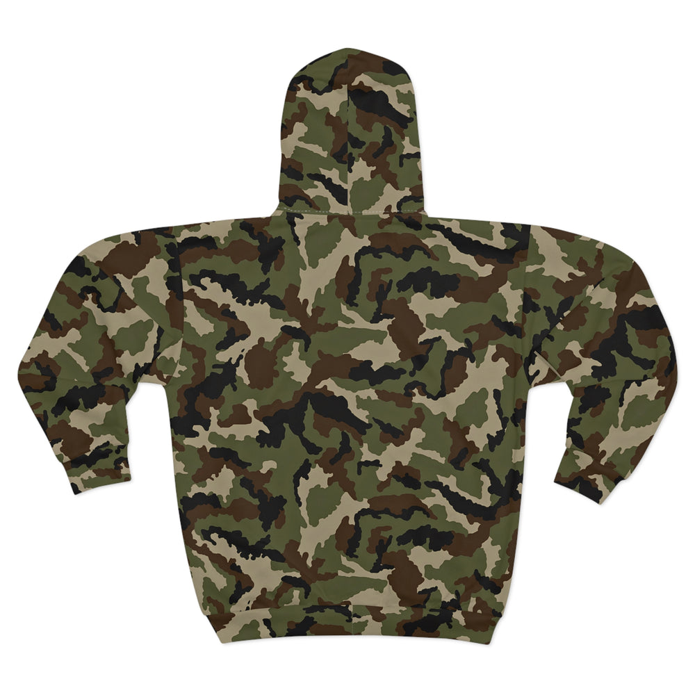 Irish DPM Woodland Camo Unisex Zip Hoodie