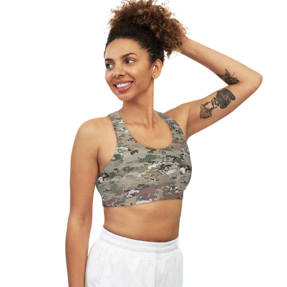 Scorpion Camouflage Seamless Sports Bra By Equippage.com