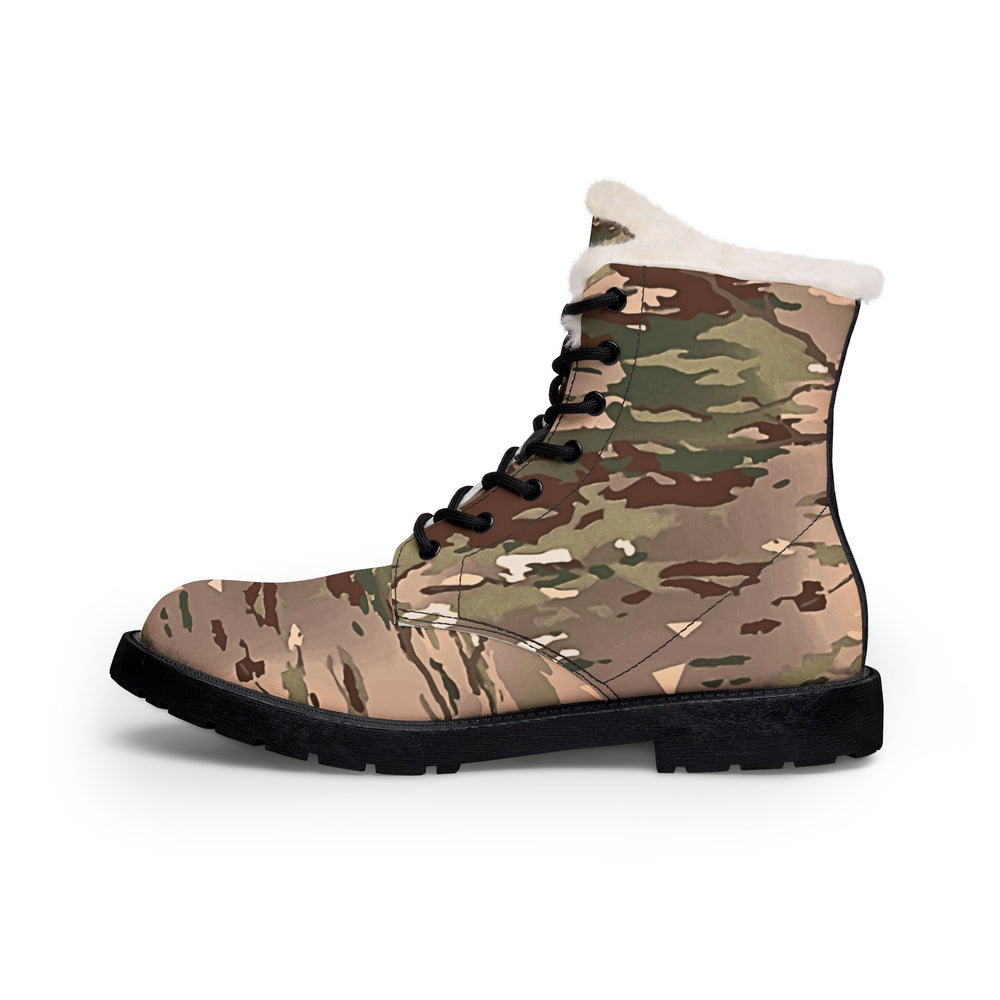 French BME Camo Men's Fur and Leather Boots