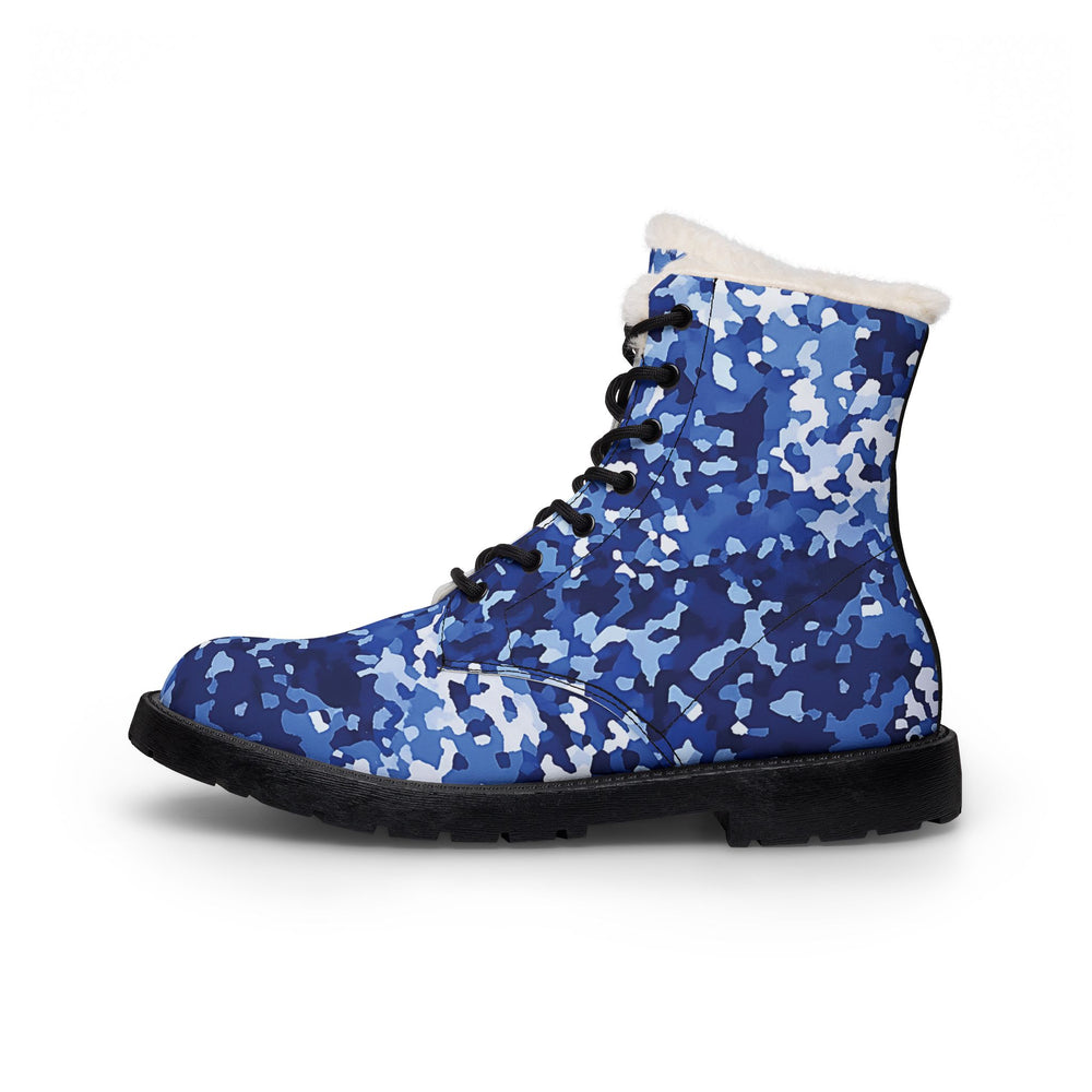 Belgian M19 NFP-Navy Camo Men's Fur and Leather Boots