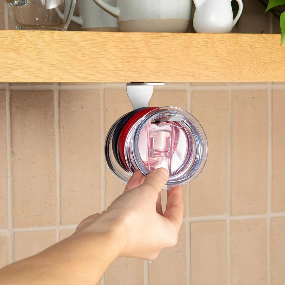 Space Saving Horizontal Cup Lid Storage Rack Under Cabinet - Equippage.com