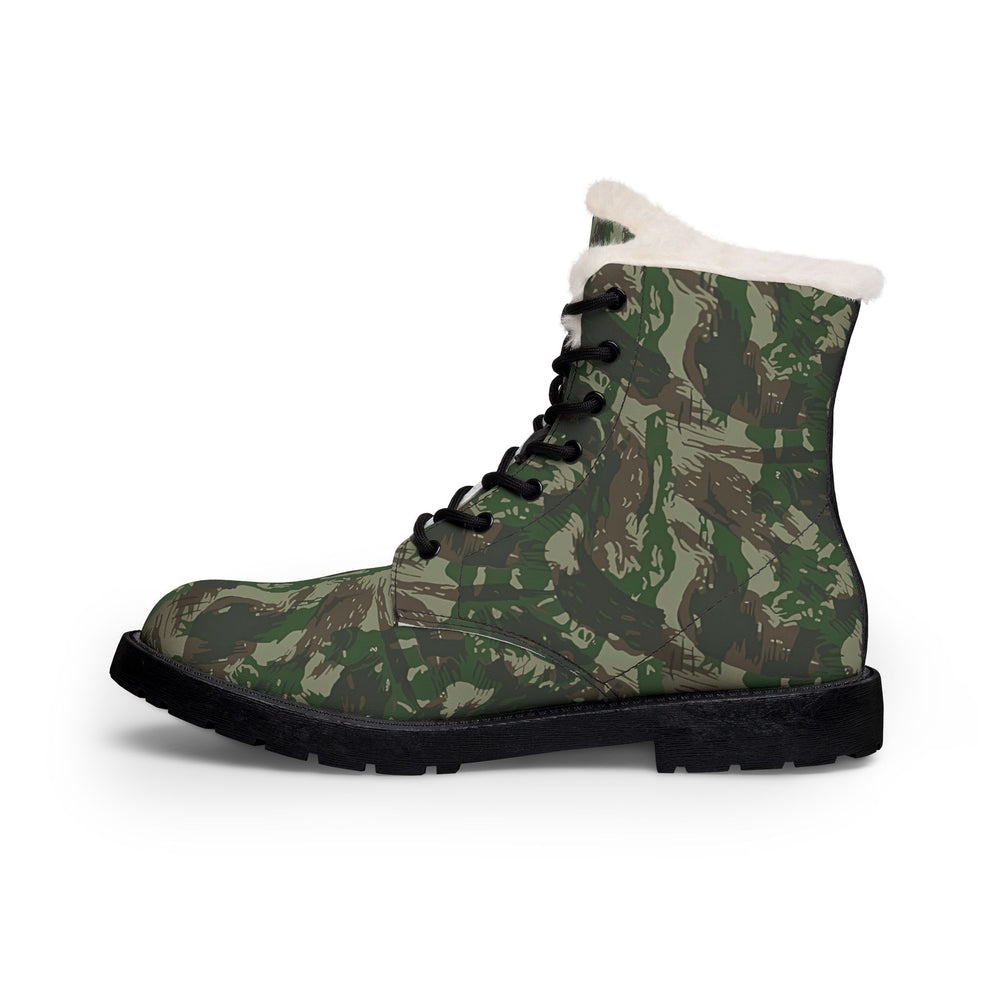 Brazilian lizard Camo Men's Fur and Leather Boots - Equippage.com