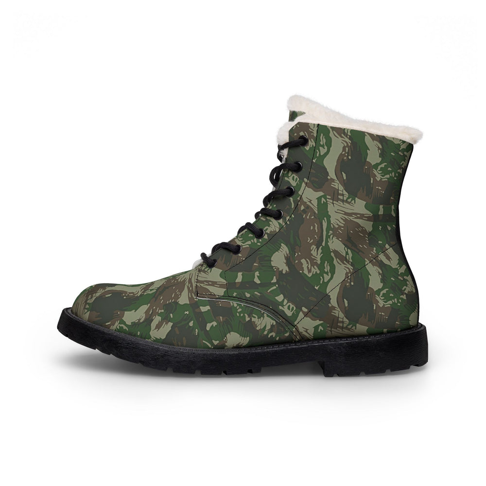 Brazilian lizard Camo Men's Fur and Leather Boots - Equippage.com