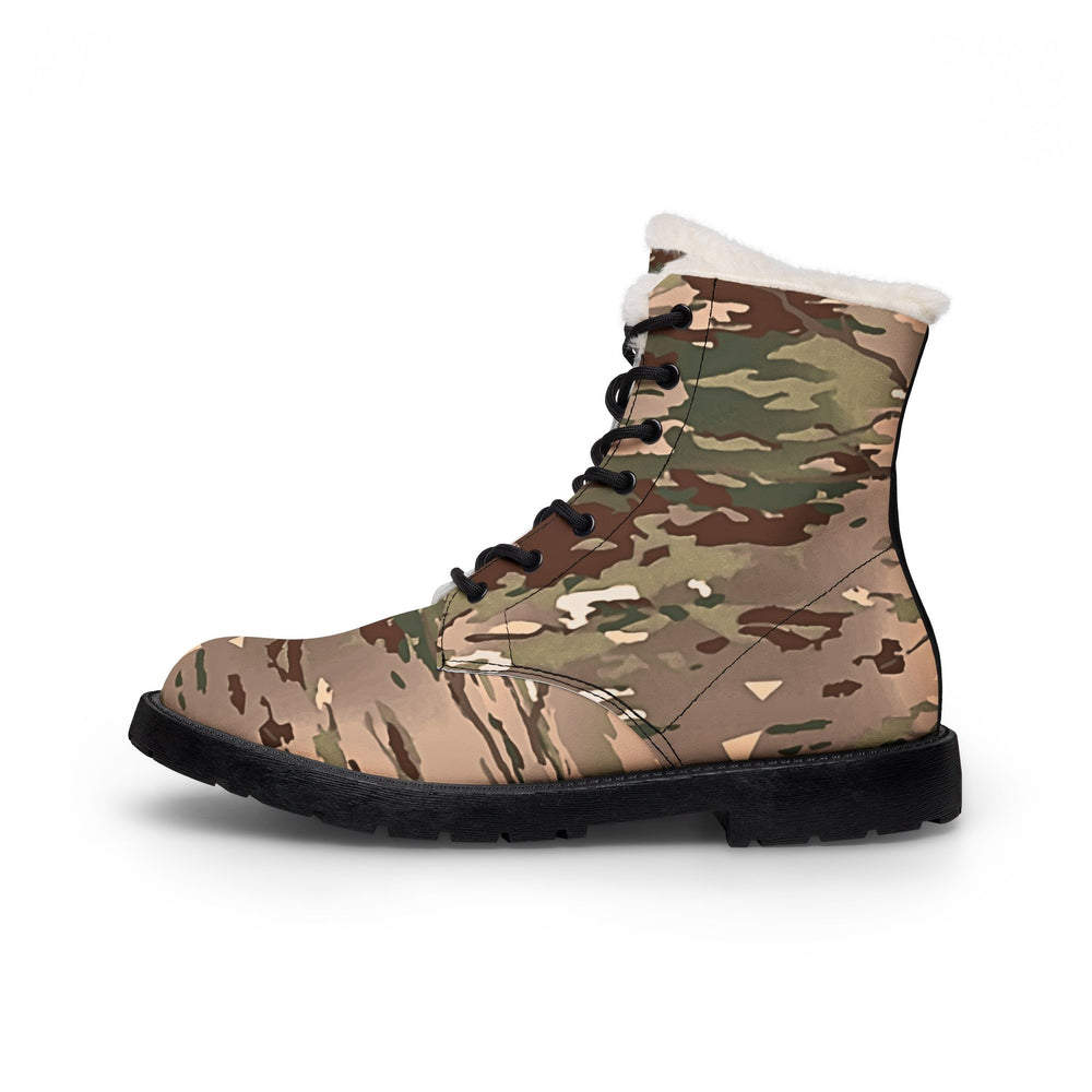 French BME Camo Men's Fur and Leather Boots