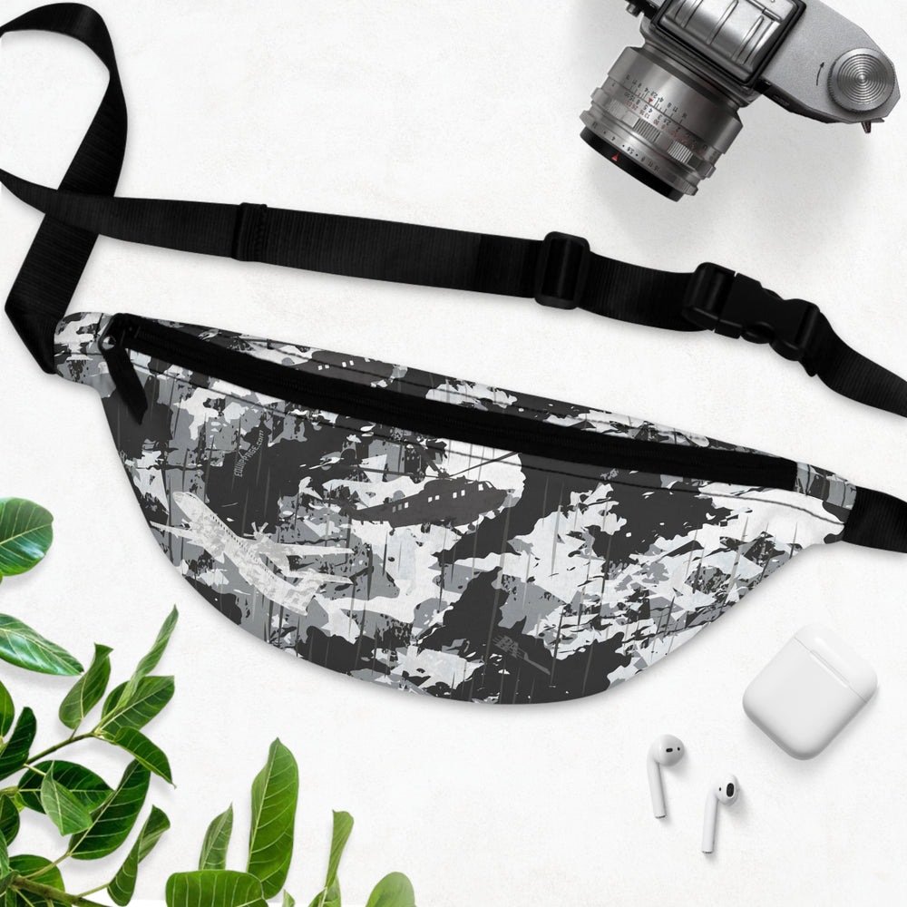 PRESS Camo Fanny Pack waist bag in PRESS Black & White Camouflage Pilot & Crew Accessory Bag