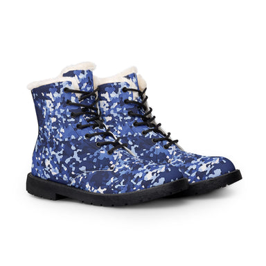 Dutch NFP Blue Camo Men's Fur and Leather Boots - Equippage.com