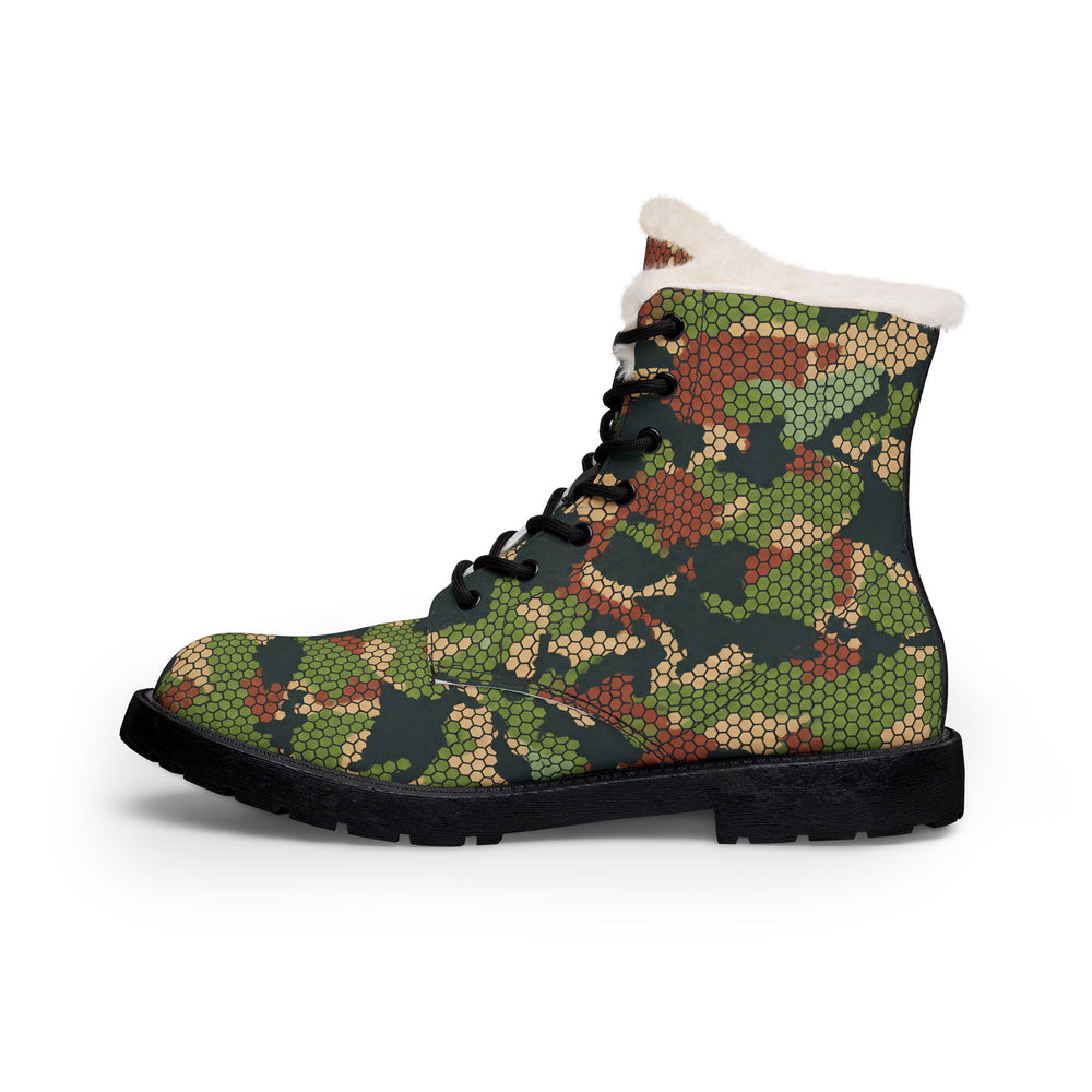 Columbian Chameleon Bicentennial Camo Men's Fur and Leather Boots
