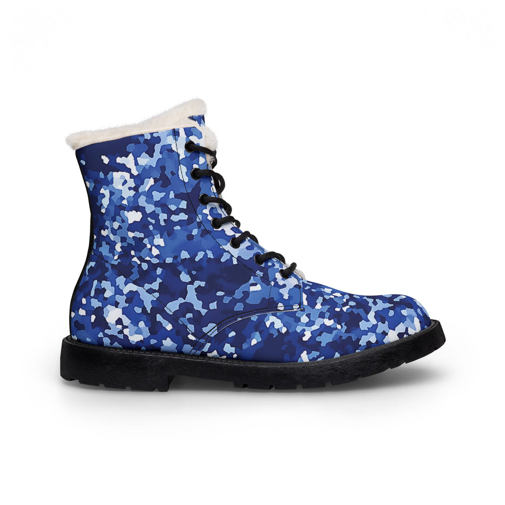 Belgian M19 NFP-Navy Camo Men's Fur and Leather Boots