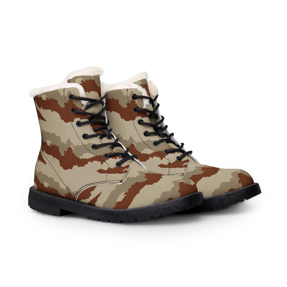 French Daguet Camo Men's Fur and Leather Boots