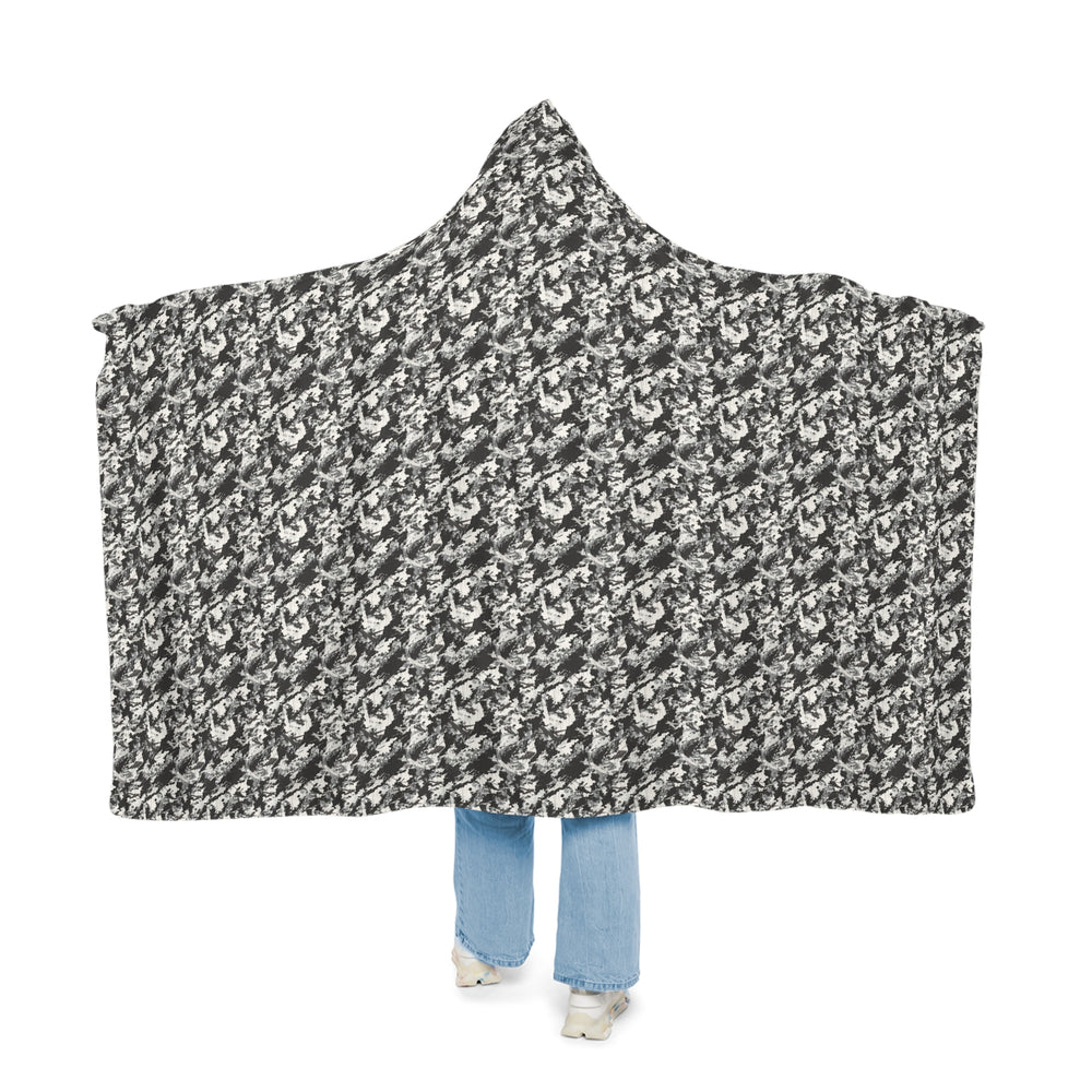 PRESS Camo Snuggle Blanket – Hooded Throw for Aircraft Home, Travel & Gifts