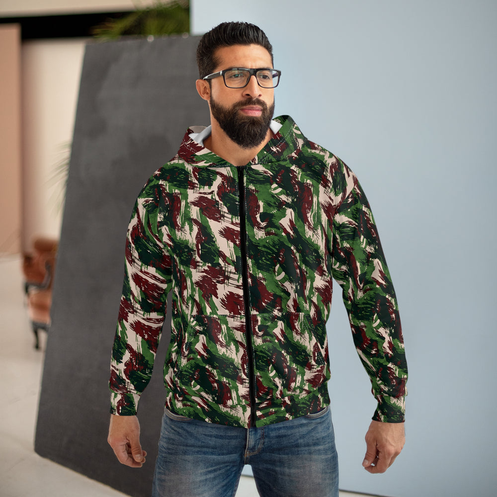 Brazilian Mountain Lizard Camo Unisex Zip Hoodie