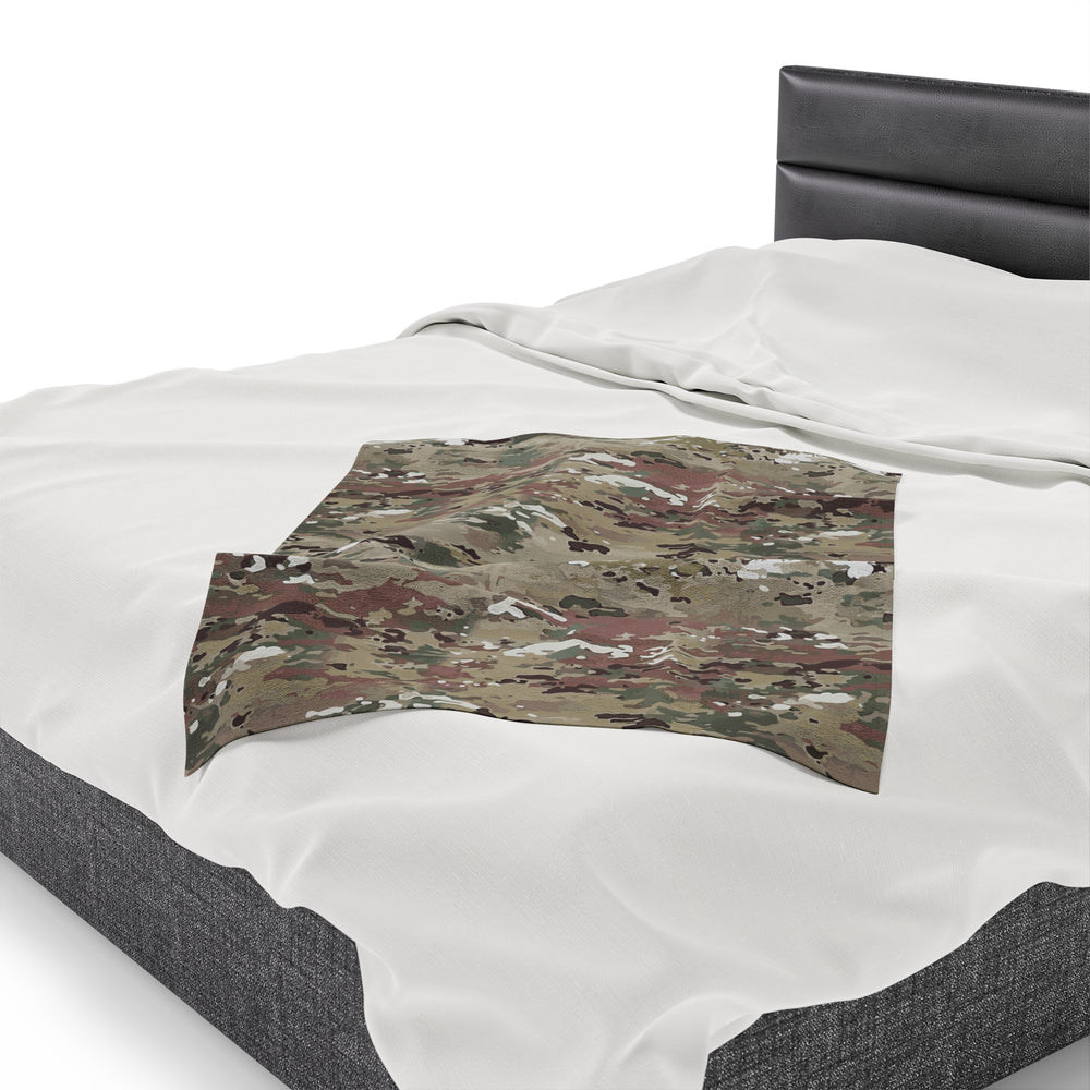 Scorpion Camouflage Velveteen Plush Blanket By Equippage.com