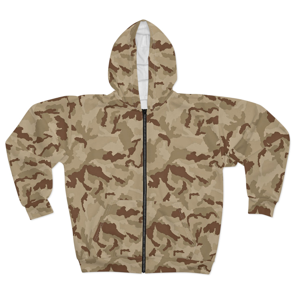 Irish DPM Desert Camo Unisex Zip Hoodie