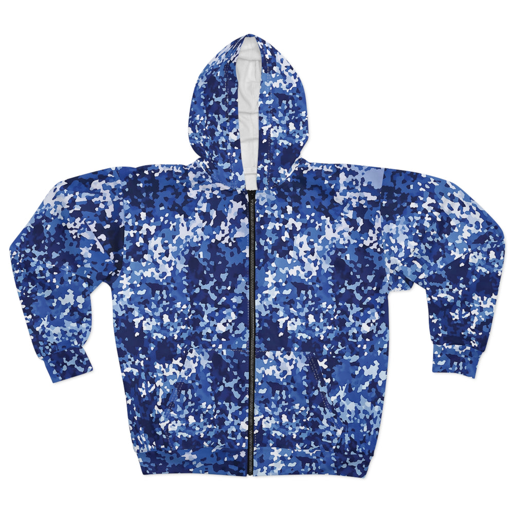 Belgian M19 NFP-Navy Camo Unisex Zip Hoodie