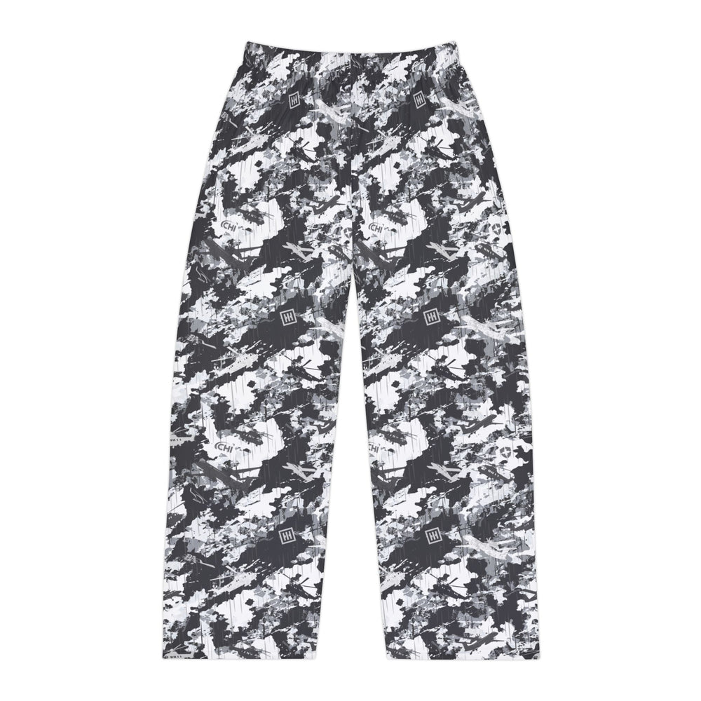Men's Black & White Camouflage Pajama Pants — Cozy Loungewear Sleepwear - Equippage.com