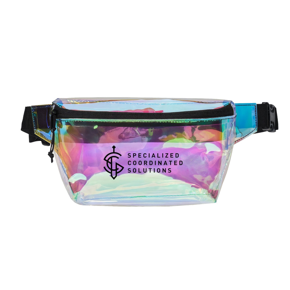 SCS Clear & Holographic Fanny Pack — Security Transparent Festival Waist Bag
