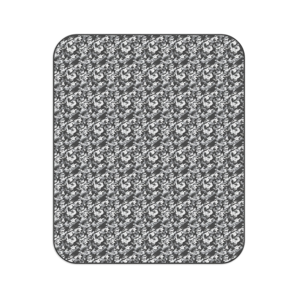 PRESS Camo Picnic Blanket — Classic Grey/Black/White Outdoor Throw in the PRESS Camouflage