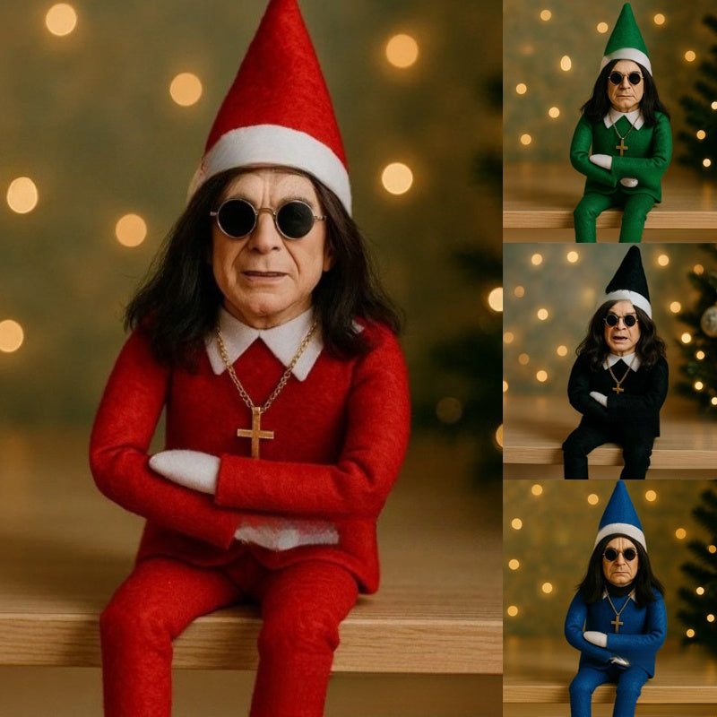 Ozzy on the Shelf Christmas Elf Doll Xmas Gnome Decoration Ornaments Sitting Noel Elf Plush Toys