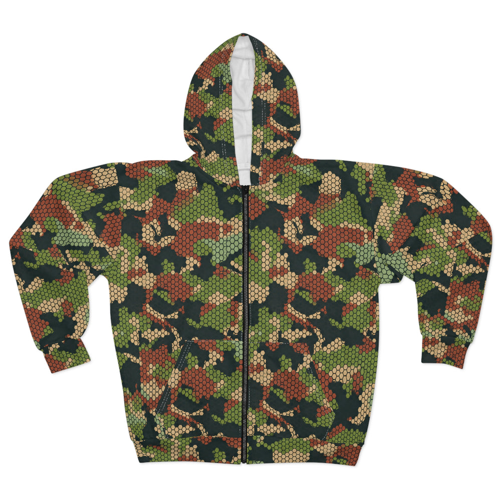 Columbian Chameleon Bicentennial Camo Unisex Zip Hoodie