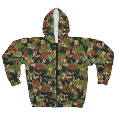 Columbian Chameleon Bicentennial Camo Unisex Zip Hoodie - Equippage.com