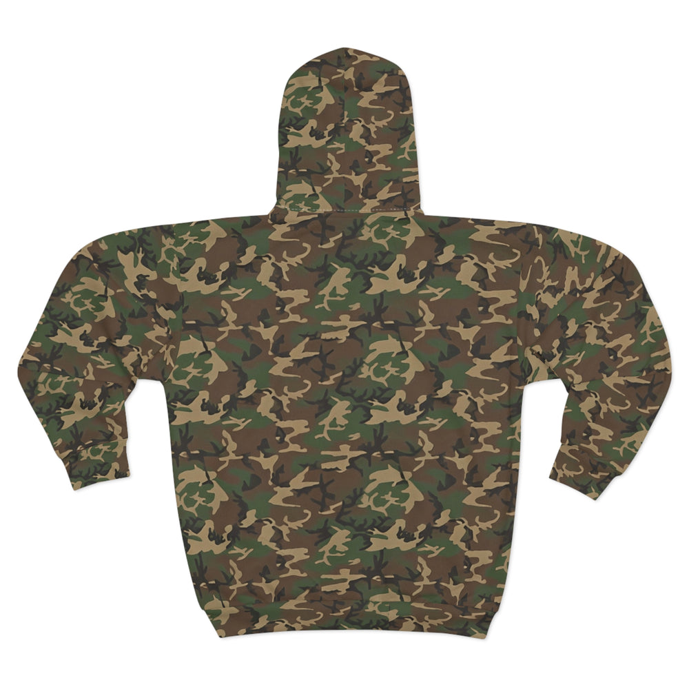 US M81 Woodland Camo Unisex Zip Hoodie