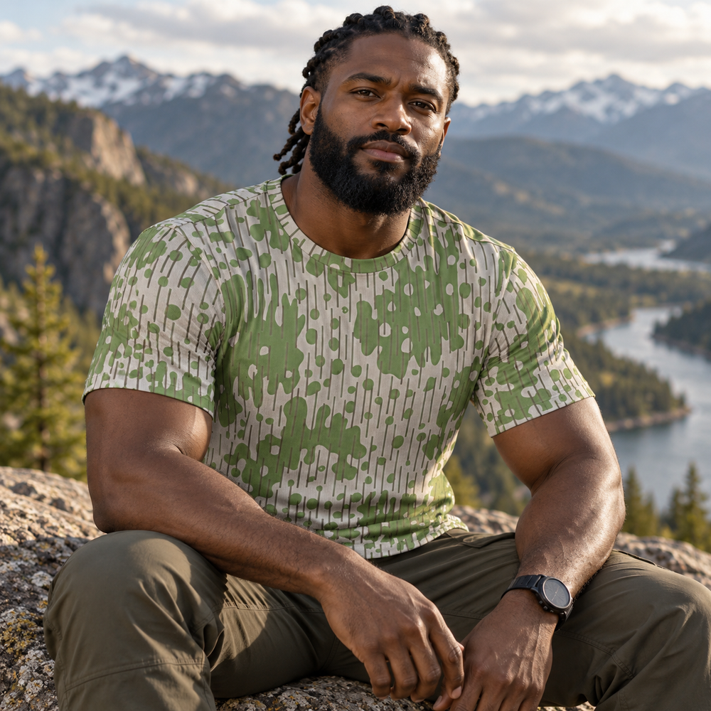 Bulgarian Frogskin Camo Men's O-Neck T-Shirt | 190GSM Cotton
