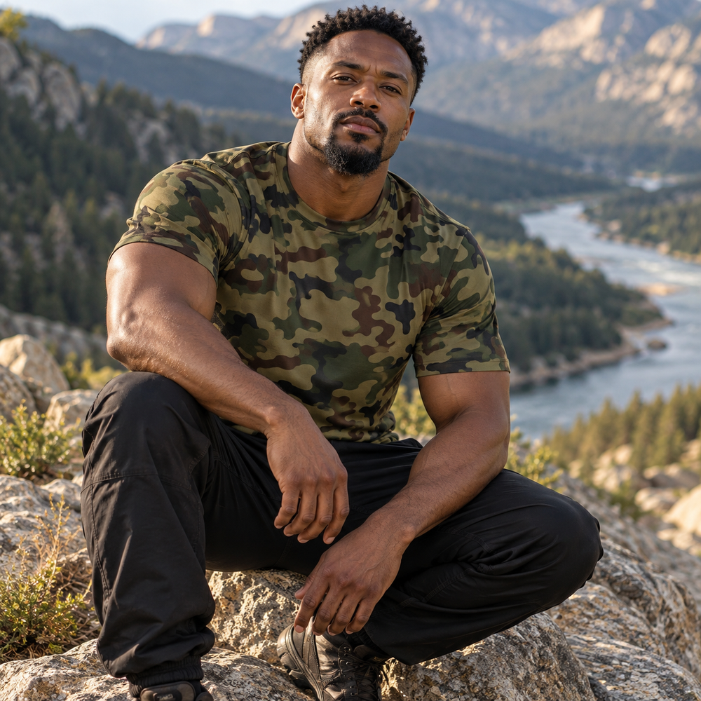 Polish WZ. 93 Camo Men's O-Neck T-Shirt | 190GSM Cotton
