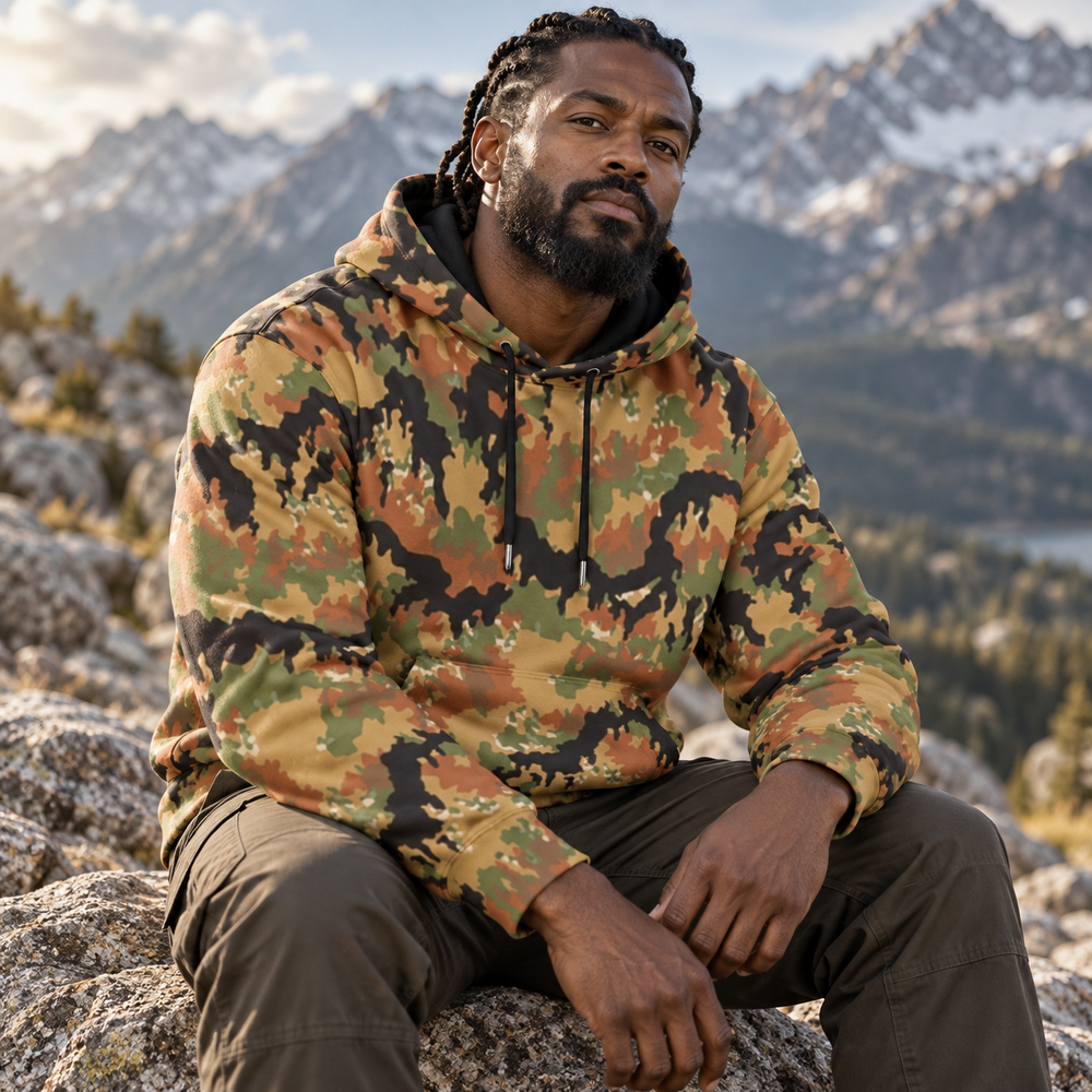German Leibermuster Camo Men's Thicken Pullover Hoodie
