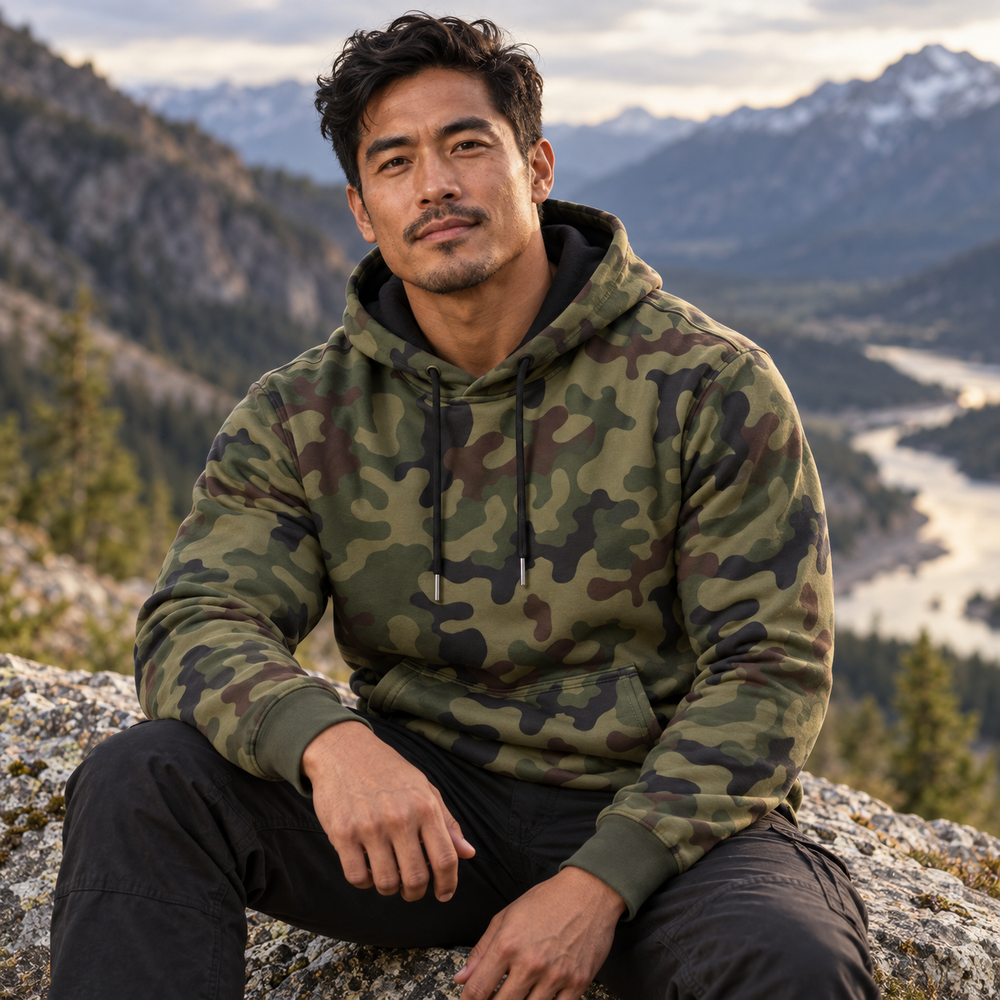 Polish WZ. 93 Camo Men's Thicken Pullover Hoodie