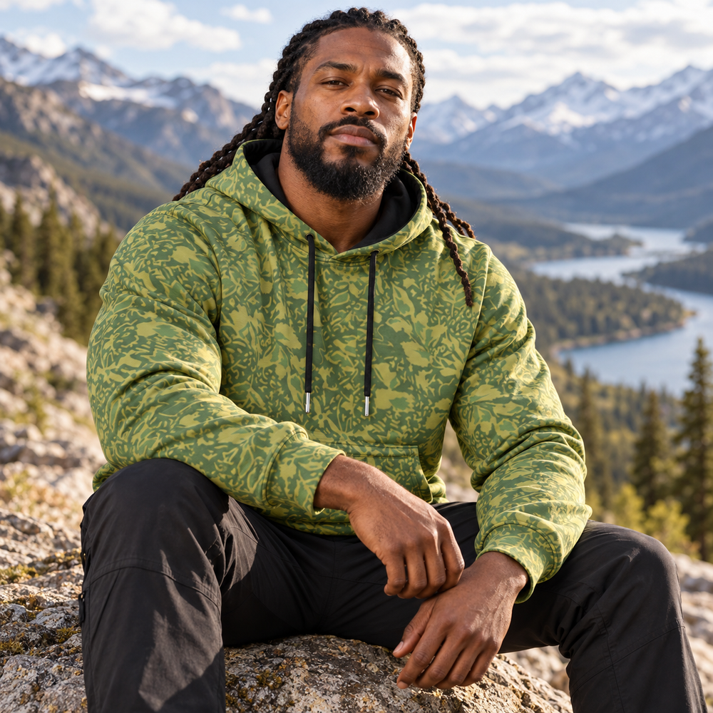 Romanian M1990 Leaf Camo Men's Thicken Pullover Hoodie