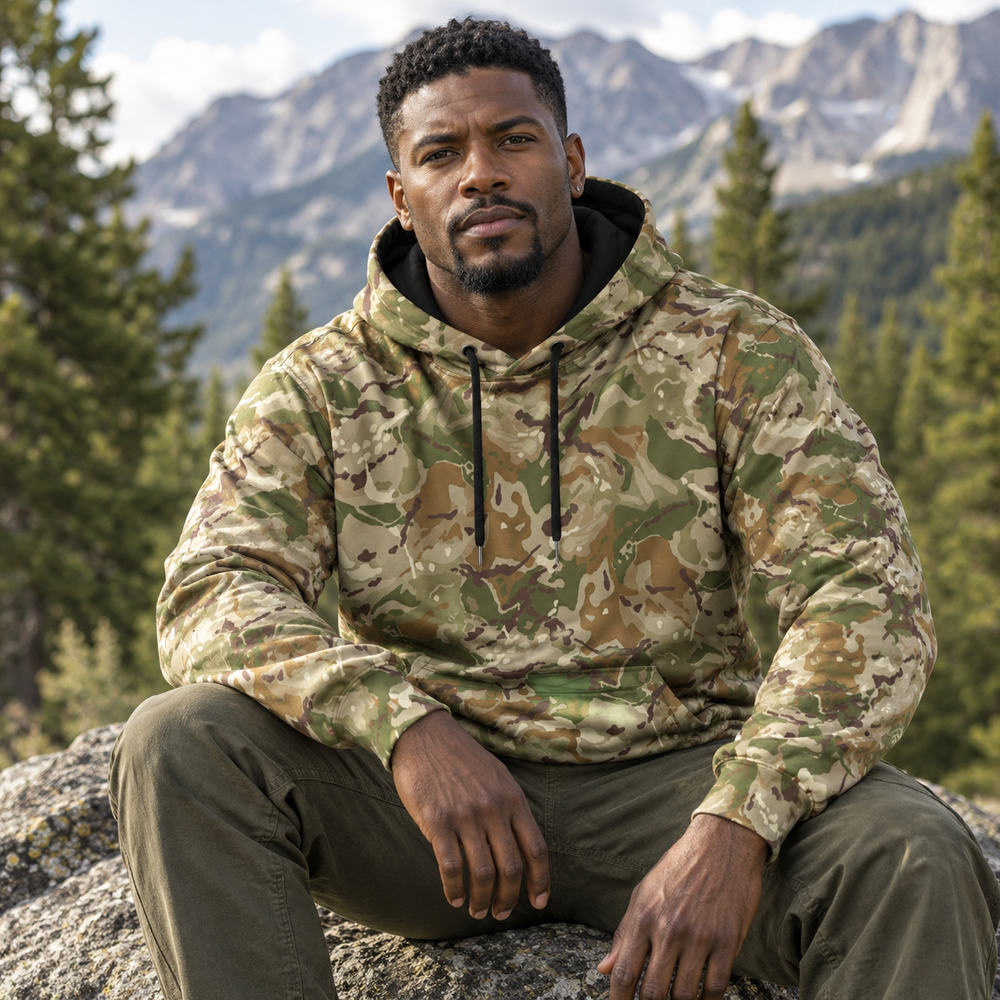 Hungarian 2015M HunCam Camo Men's Thicken Pullover Hoodie