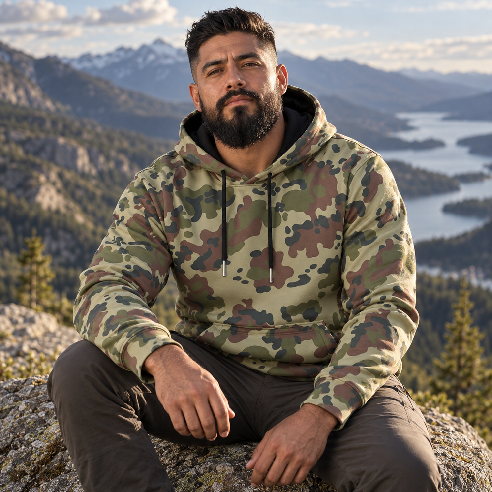 Romanian M1994 Fleck Camo Men's Thicken Pullover Hoodie