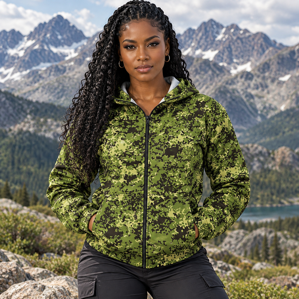 Danish M/84 Pletsløring Camo Unisex Zip Hoodie