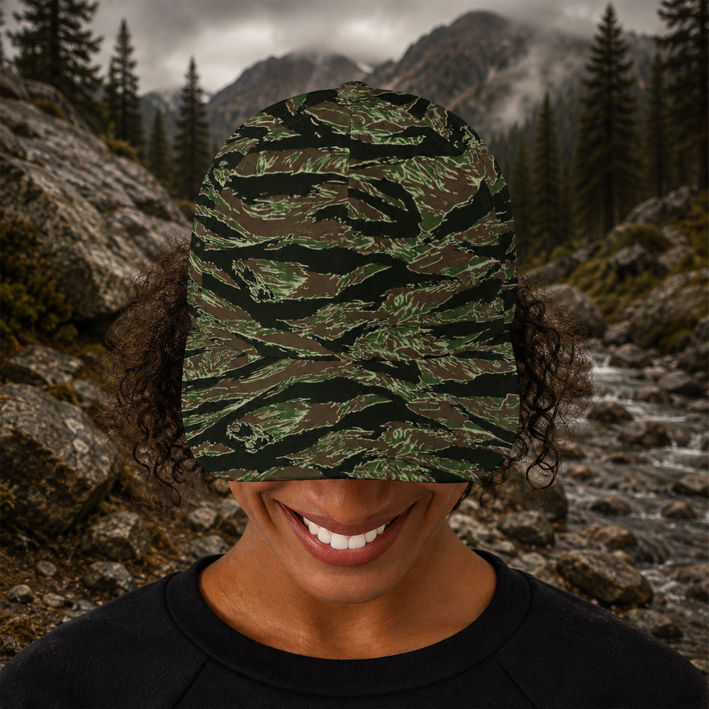 US Tiger Stripe All-Over Print Peaked Cap With Box - Equippage.com