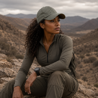 US Desert Night Camouflage All-Over Print Peaked Cap With Box - Equippage.com