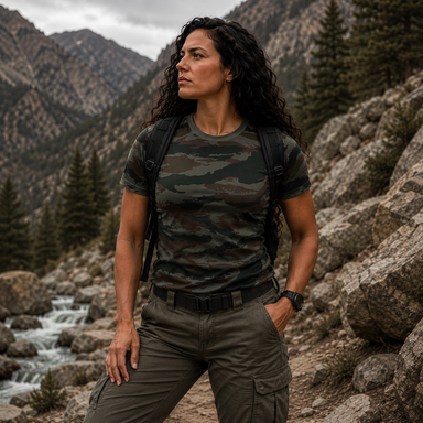 Cuban Grey Lizard Camo Unisex Cut & Sew Tee - Equippage.com