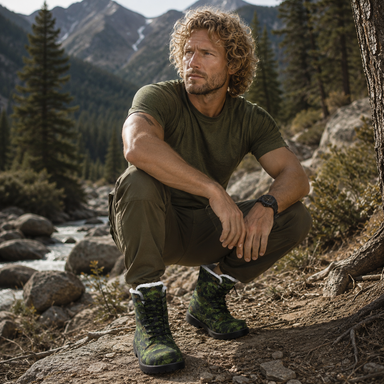 Cadpat TW Men's Fur and Leather Boots - Equippage.com