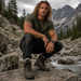 Argentina Frogskin Camo Men's Fur and Leather Boots - Equippage.com