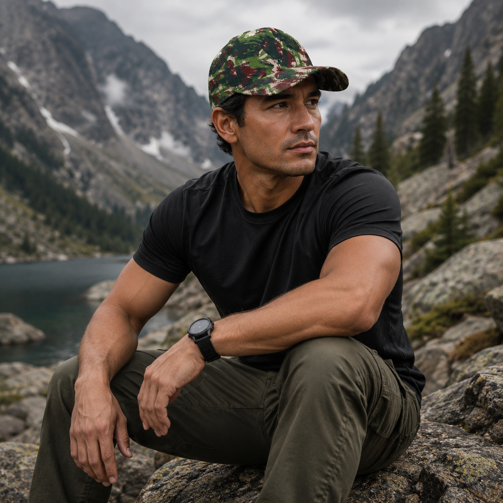 Brazilian Mountain Lizard All-Over Print Peaked Cap With Box