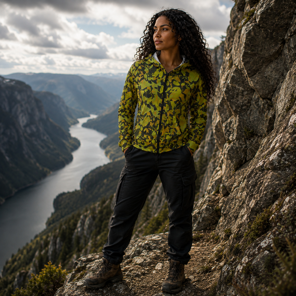 Cuban Elm Leaf Camo Unisex Zip Hoodie
