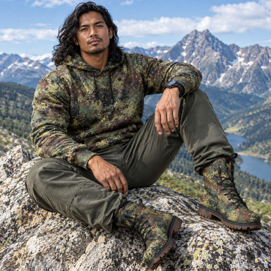 Serbian M-MDU-10 Camo Men's Martin Short Boots - Equippage.com