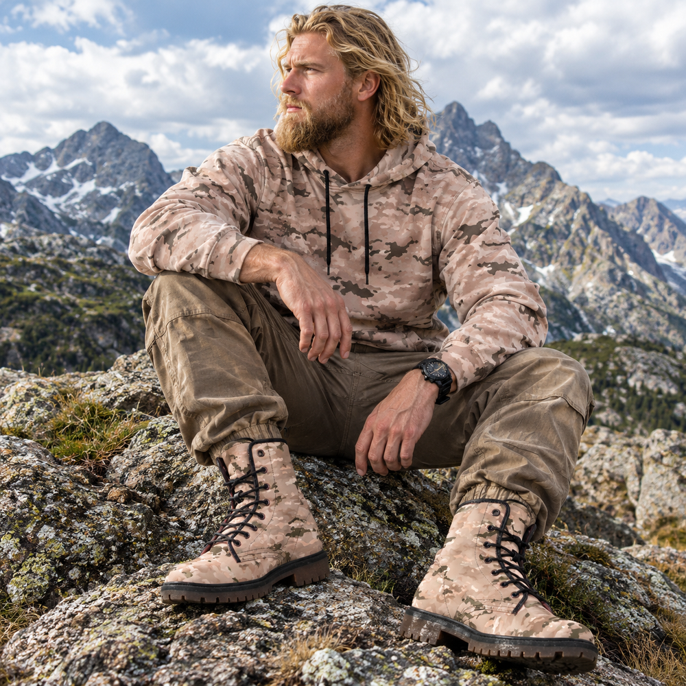 Spanish M09 Arido Camo Men's Martin Short Boots