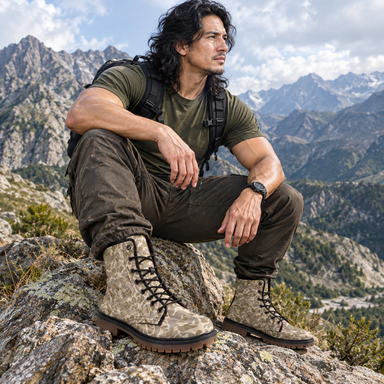 Austrian Steintarn Camo Men's Martin Short Boots - Equippage.com