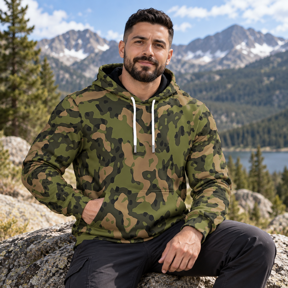 Norwegian M23 Norsk Skog Camo Men's Thicken Pullover Hoodie