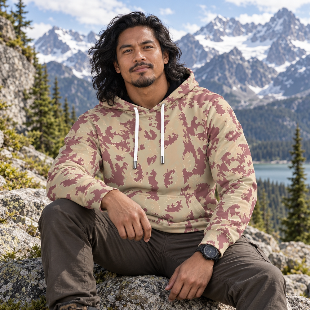 Lithuanian M05 Desert Camo Men's Thicken Pullover Hoodie
