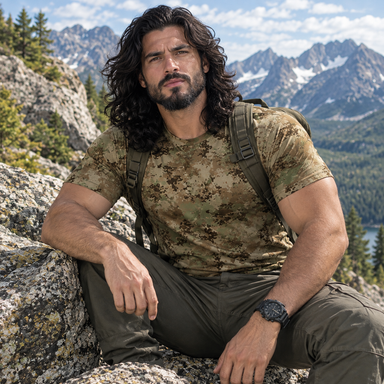 Italian Altimetrico F Camo Men's O-Neck T-Shirt | 190GSM Cotton - Equippage.com