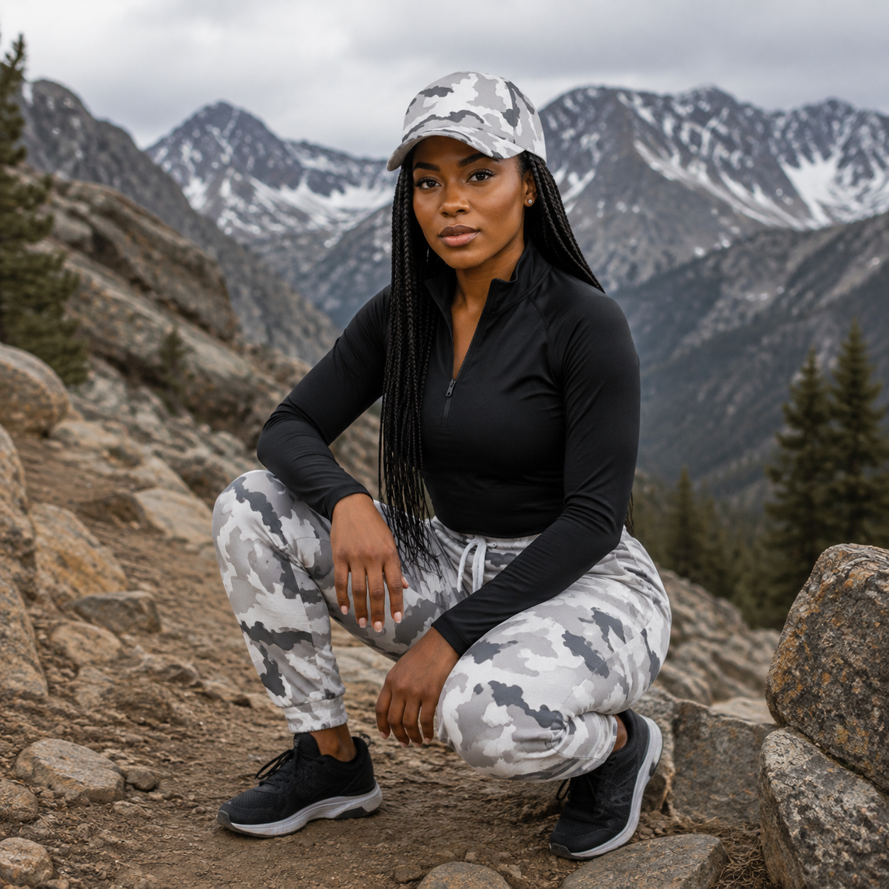 Irish DPM Winter Camo All-Over Print Peaked Cap With Box - Equippage.com