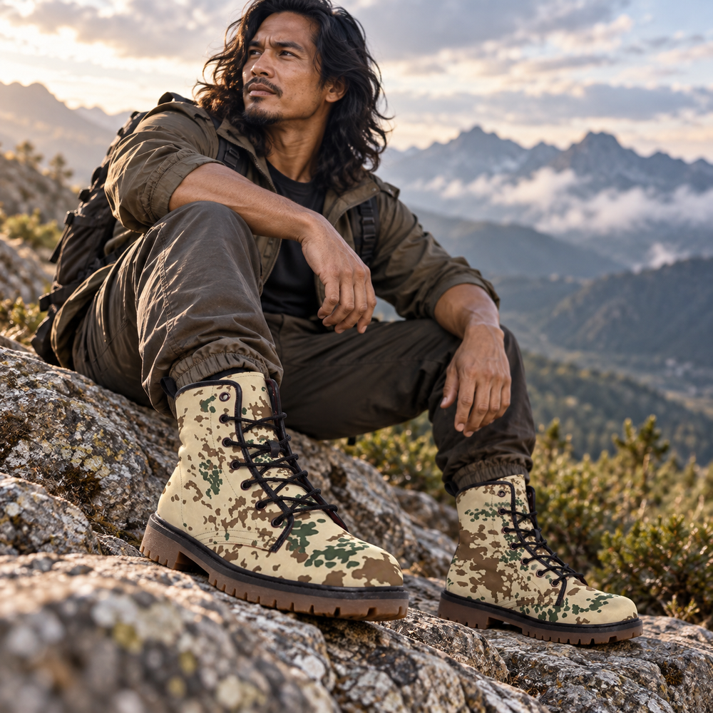 German Wüstentarn Camo Men's Martin Short Boots